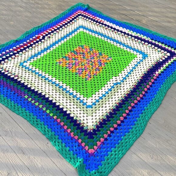 Hand Crocheted Afghan - Picture 1 of 2